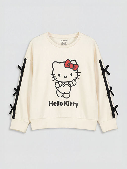 Hello Kitty Bask?l? K?z ?ocuk Sweatshirt ve E?ofman Alt?