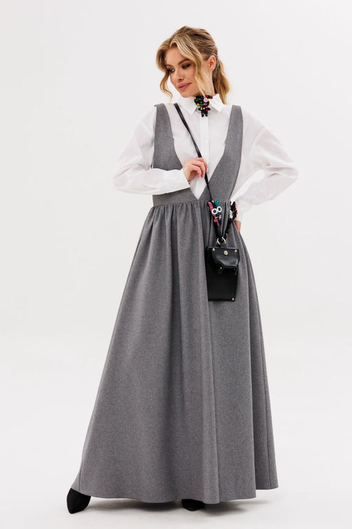 Сарафан AmberA 1106 серый  фото 4