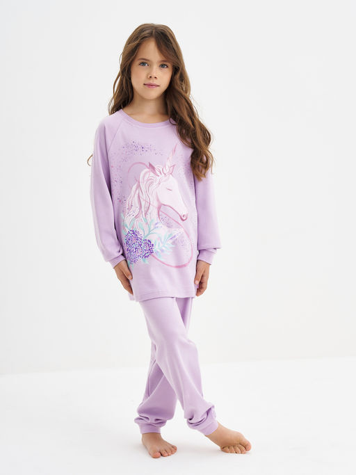 Сиреневая пижама для девочки с единорогом - Kogankids фото 5