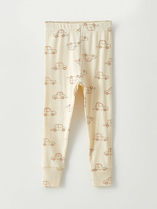 Bisiklet Yaka Uzun Kollu Bask?l? Pamuklu Erkek Bebek Pijama Tak?m - Waikiki фото 3