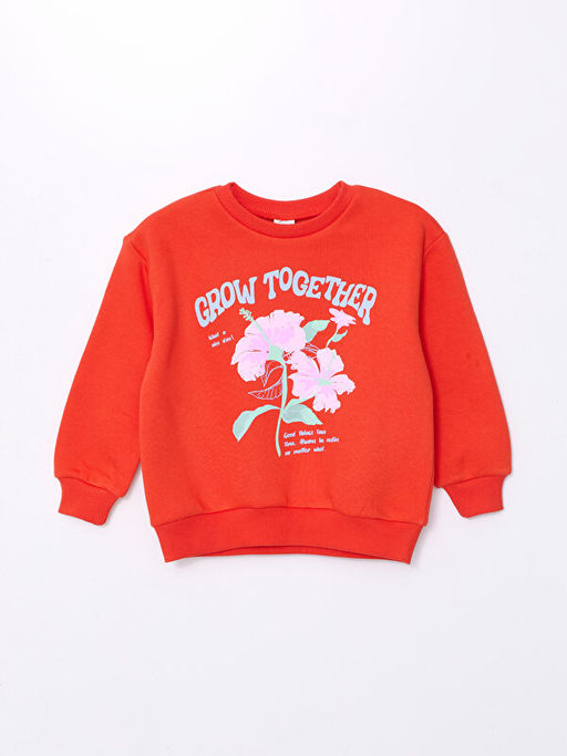 Bisiklet Yaka K?z ?ocuk Kal?n Sweatshirt