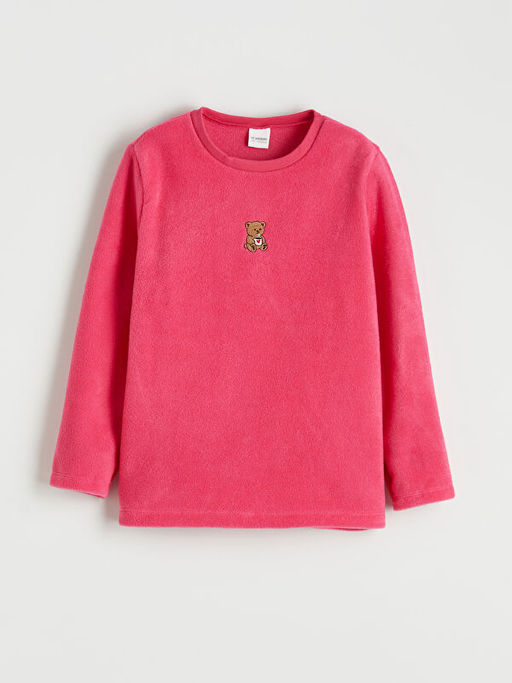 Nak?? Detayl? Polar K?z ?ocuk Pijama Tak?m