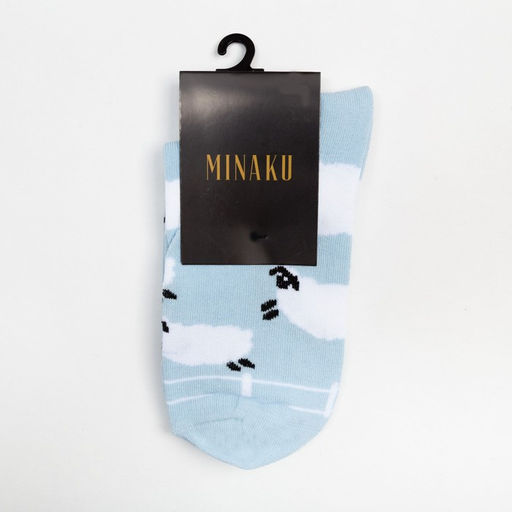 Цена за 2 шт. Носки женские MINAKU Sleep, голубые, размер 36-37 (23 см)
