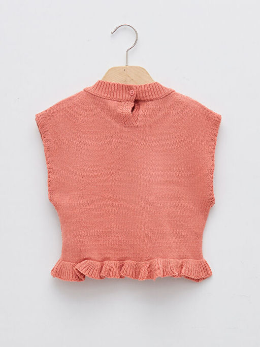 Bisiklet Yaka Ekose Desenli K?z Bebek Triko S?veter - Waikiki фото 2