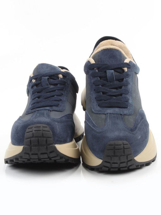 04-PCML26-3 BLUE Кроссовки демисезонные женские (натуральная замша, натуральная кожа, текстиль)