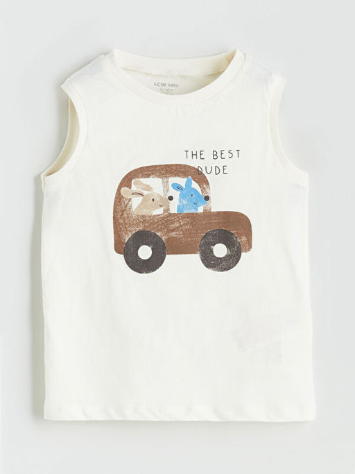 Araba Bask?l? Erkek Bebek Atlet