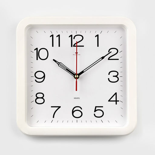 Часы настенные интерьерные, бесшумные, плавный ход, 29×29 см, белые, от батарейки 1×АА