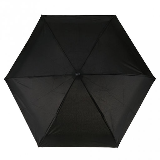 Зонт-мини механический Моно ткань эпонж (полиэстер), 6 лучей, д/купола 88см h50см, 5 сложений, 17см в сложенном виде, механизм против ветра, ручка с покрытием soft-touch, цвет черный, 184гр (Китай) - Домашняя Мода фото 4