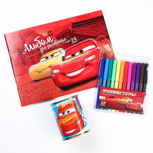 Подарочный набор, 9 предметов, «Тачки»