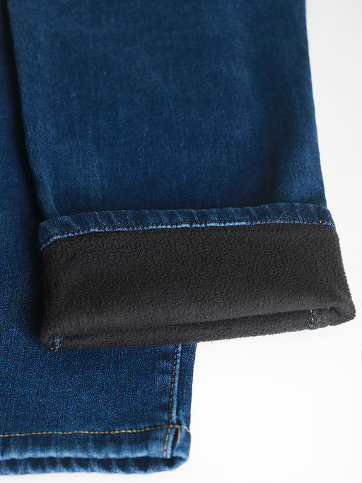 Джинсы теплые женские на флисе прямые - Almond фото 2