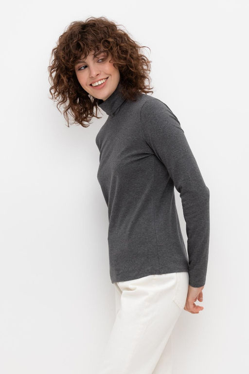 Водолазка Very Neat ЕВТ 3026/24 из хлопка с эластаном темно-серый  фото 3