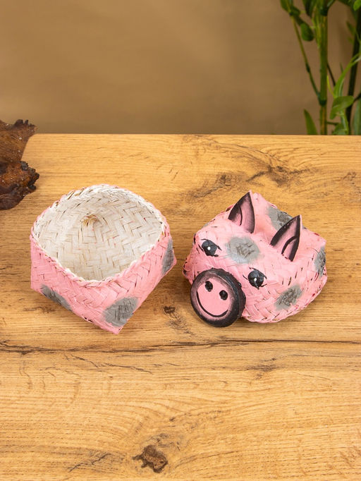 Корзинка «Поросёнок», 8×8×13 см, бамбук