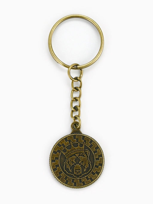 Цена за 2 шт. Брелок для ключей, металлический «Настоящий мужчина», диаметр 2.5 см