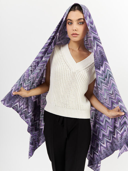 Большой, мягкий, тонкий и очень нежный двусторонний палантин с рисунком - Tantino фото 5