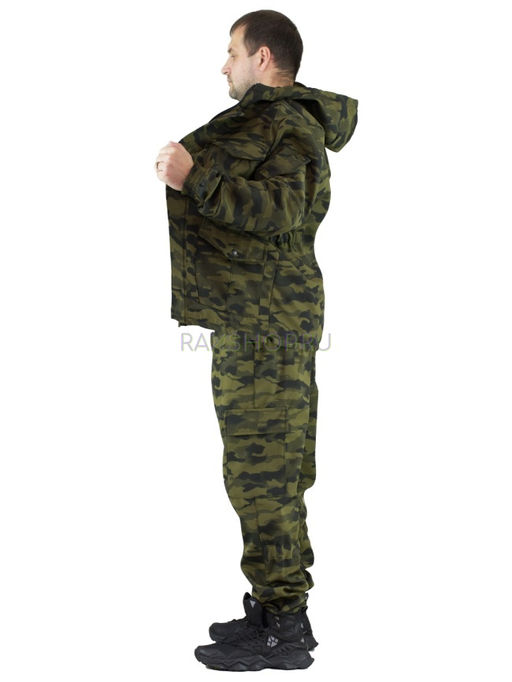 Удлиненный утепленный демисезонный костюм Forest trail G.Black для активного отдыха (горка на флисе) - Rax фото 7