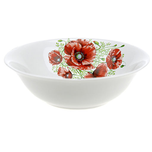 Салатник фарфоровый Маки 680мл, д18см, h6см (Россия) - Домашняя мода фото 2