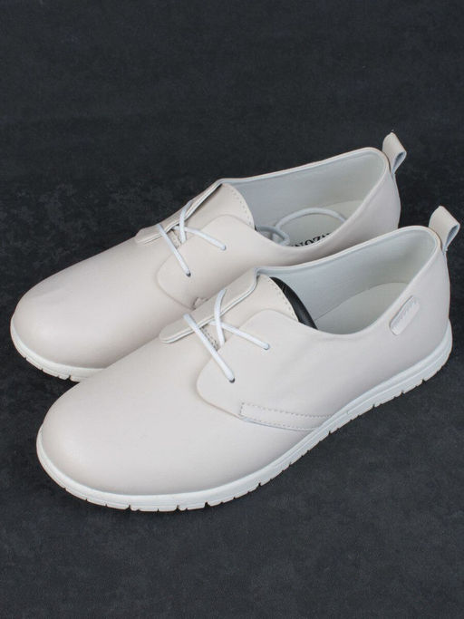 03-FDE16-1P BEIGE Полуботинки спортивные женские (натуральная кожа) - Фабричный китай фото 5