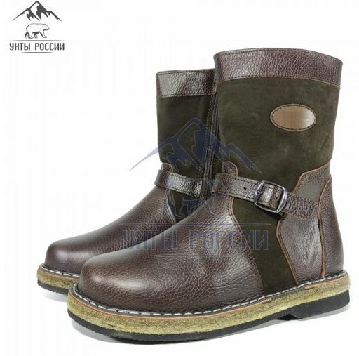 Монголки подростковые коричневые, войлочная подошва - Мирунт фото 3