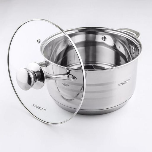 Кастрюля Катунь «Элис», 5.5 л, d=24 см, капсульное дно, индукция, нержавеющая сталь, AISI - 201