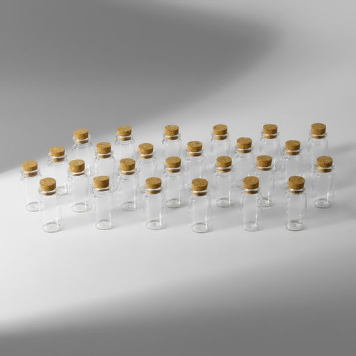 Набор баночек для хранения бисера, d=2×4 см, 25 шт., в контейнере, 11×11×5 см