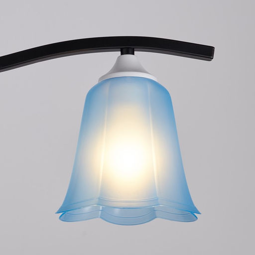 Цена за 2 шт. Плафон универсальный «Цветок», Е14/Е27, синий, 14×14×13 см