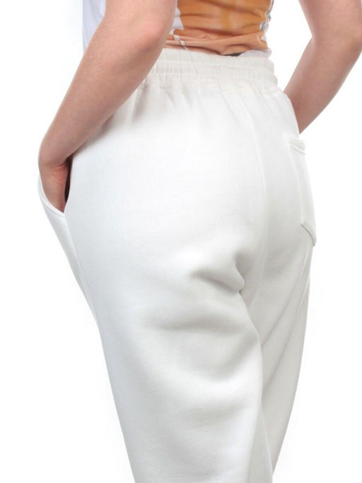 M055 WHITE Брюки спортивные женские на флисе (100% хлопок) 7986 - Fashion фото 5