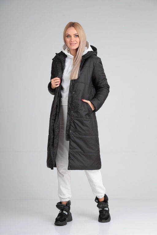 Пальто Modema 1026/1 черный  фото 6