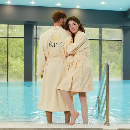 Халат махровый мужской King, размер 56-58, 100% хлопок