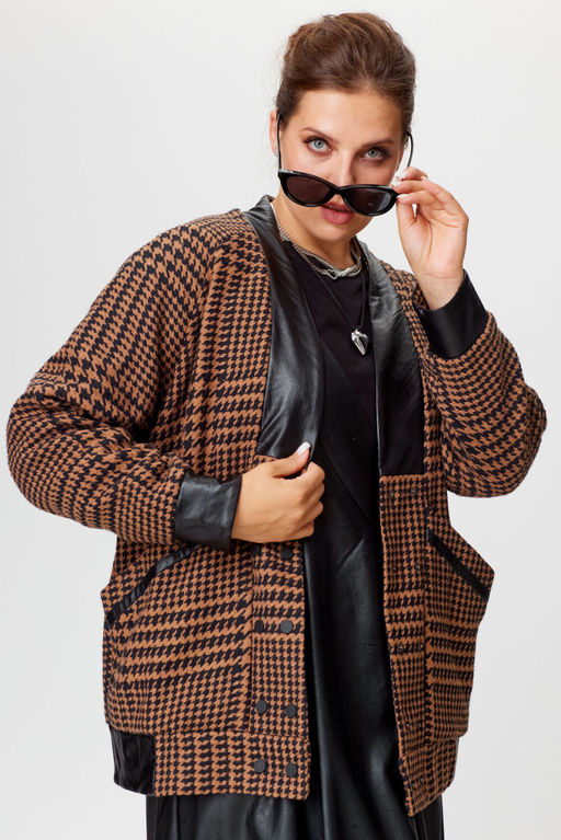 Кардиган SOVA 11187 коричневый фото 6