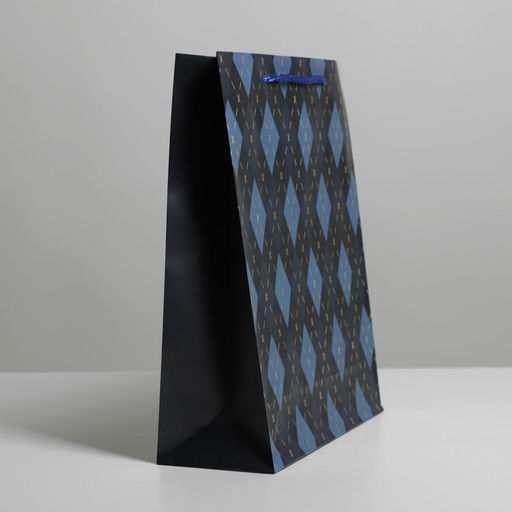 Цена за 2 шт. Пакет подарочный ламинированный, упаковка, «Клетка», ML 21 х 25 х 8 см