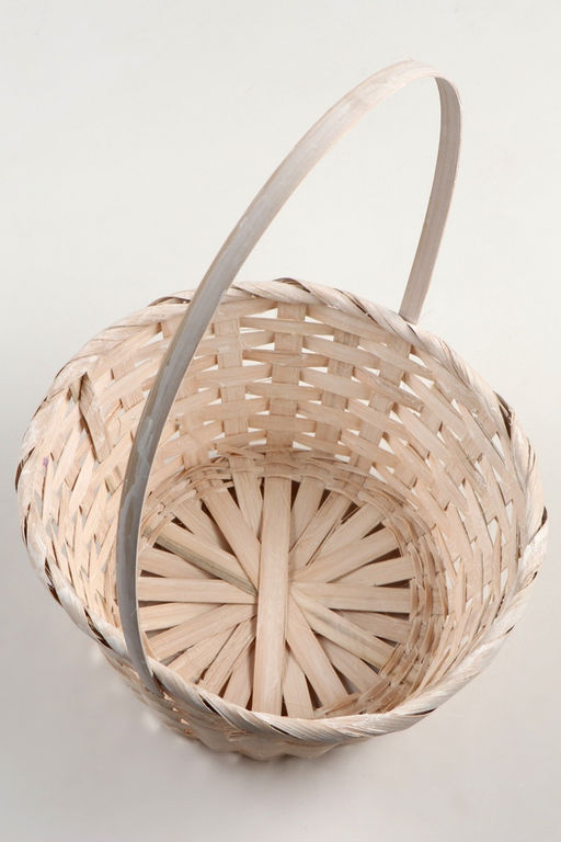 Корзина плетёная для хранения, бамбуковая, круглая, светлая, набор 3 шт.