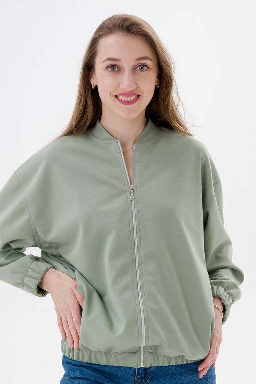 Бомбер из коттон фита полынь макси - Амадэль фото 5