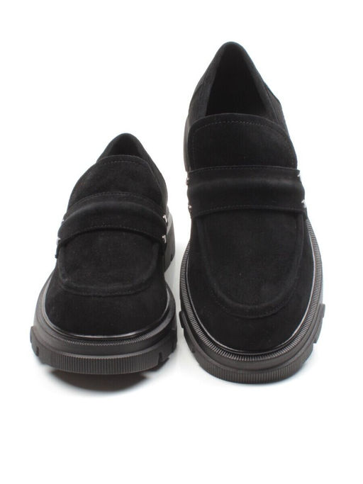 03-C1818-2 BLACK Лоферы женские (натуральная замша)