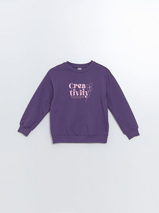 Bisiklet Yaka K?z ?ocuk Sweatshirt