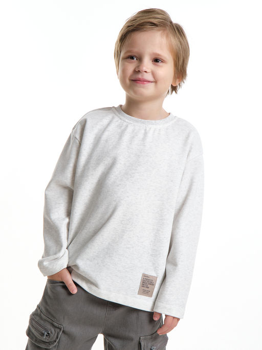 Толстовка для мальчика с шевроном 22-1124 темно-серый меланж - Mini maxi фото 27