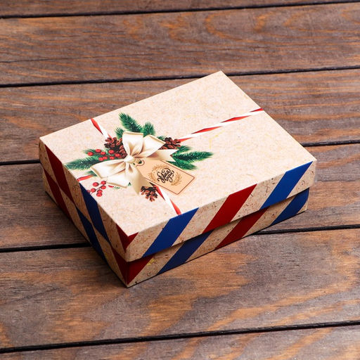 Цена за 5 шт. Подарочная коробка сборная Почта, 16,5 х 12,5 х 5,2 см - UPAK LAND фото 3