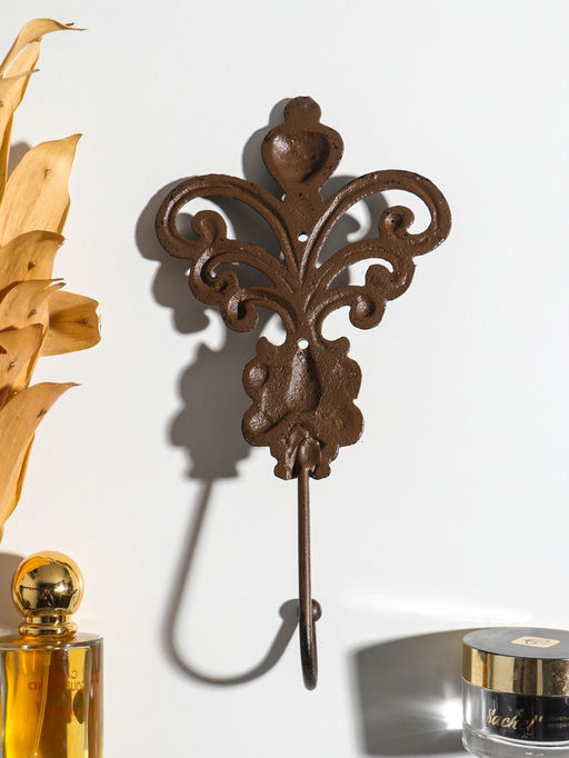 Крючок декоративный чугун "Королевский вензель" 25,5х14,3х5,6 см