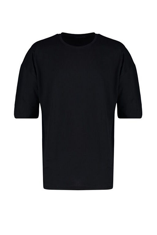 Siyah Basic Bisiklet Yaka Oversize/Geni_ Kesim K_sa Kollu T-Shirt TMNSS22TS0317 - Trendyolmilla фото 2