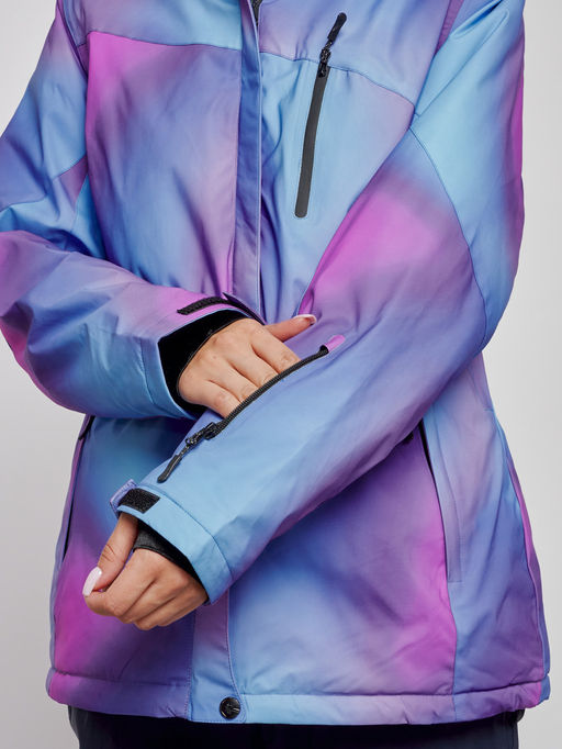 Горнолыжный костюм женский большого размера зимний фиолетового цвета 03936F - Chunmai фото 10