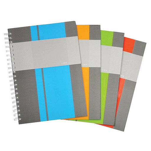 Тетрадь 100 л. А4 клетка, на гребне, INFORMAT ЛИНЕР офсет, твердая обложка, выборочный УФ-...