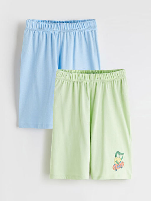 Bask?l? Erkek ?ocuk Pijama ?ort 2li