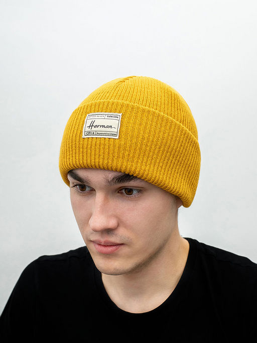 Шапка HERMAN арт. EDMOND 057 (горчичный)