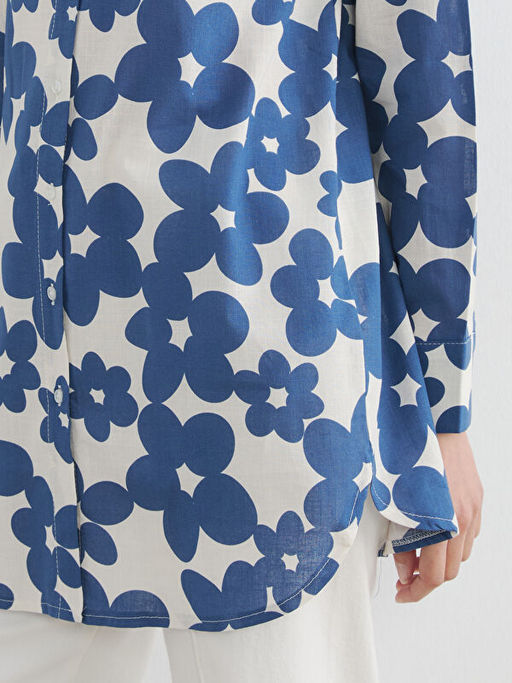 Desenli Oversize Kad?n G?mlek Tunik