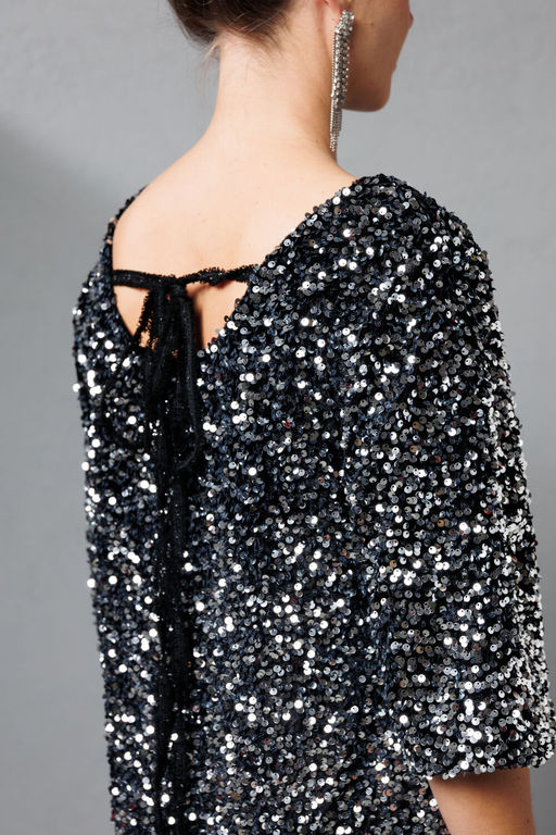 Платье KOKOdea 8.63-Р черный/серебристый  фото 2