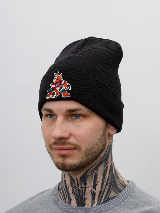 Шапка AMERICAN NEEDLE арт. 21019A-PCO Phoenix Coyotes Cuffed Knit NHL (черный)  фото 2