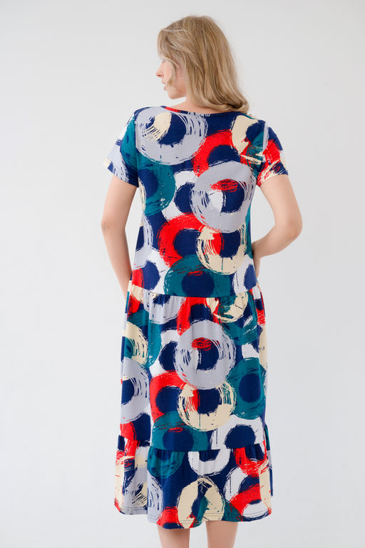 Платье женское из кулирки Кармелита круги - Амадэль фото 13