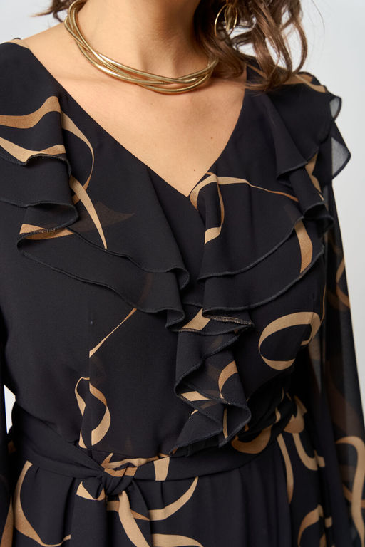 Платье EVA GRANT 7297В-Р принт ленты