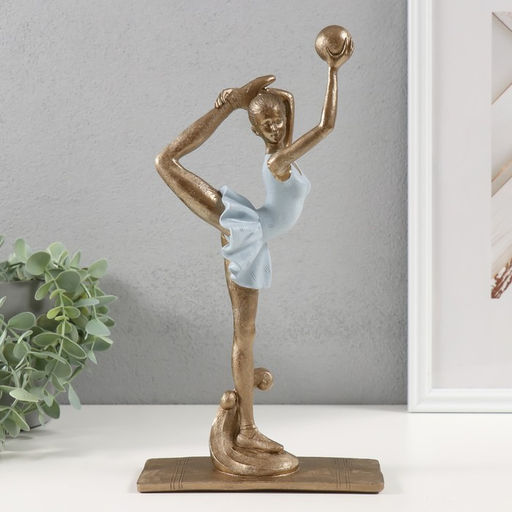 Фигура полистоун «Гимнастка с мячом», 17×9×31 см