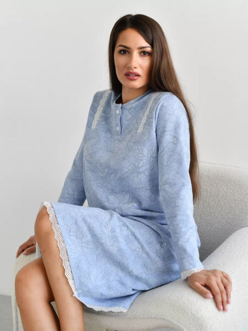 Сорочка женская Нина Голубой - Modamica фото 19