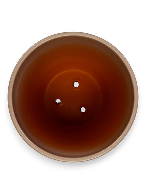 Горшок цветочный с поддоном 2,5 л, d18/h16 см капучино керамика, "Туман" (М)